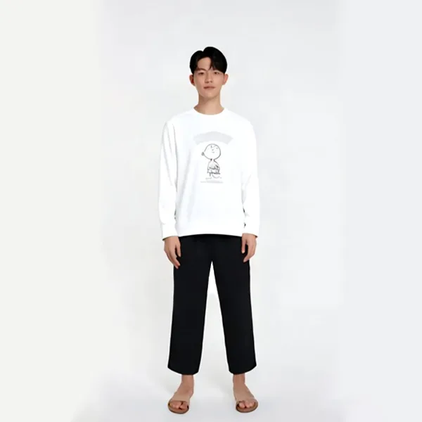 Men's crew neck sweatshirt set shown as a coordinated top and trouser product
