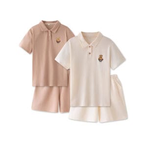 Waffle-knit pajama set