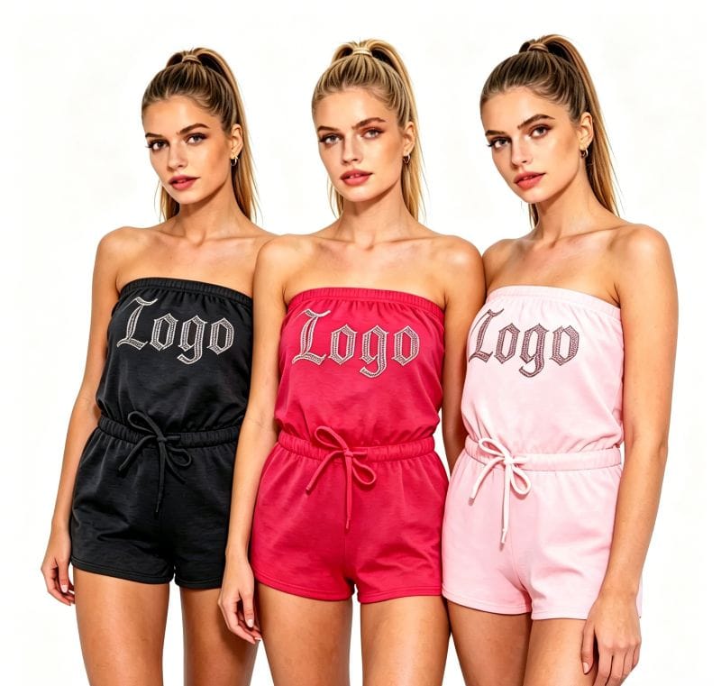 Custom Strapless Jumpsuit Loungewear Set
